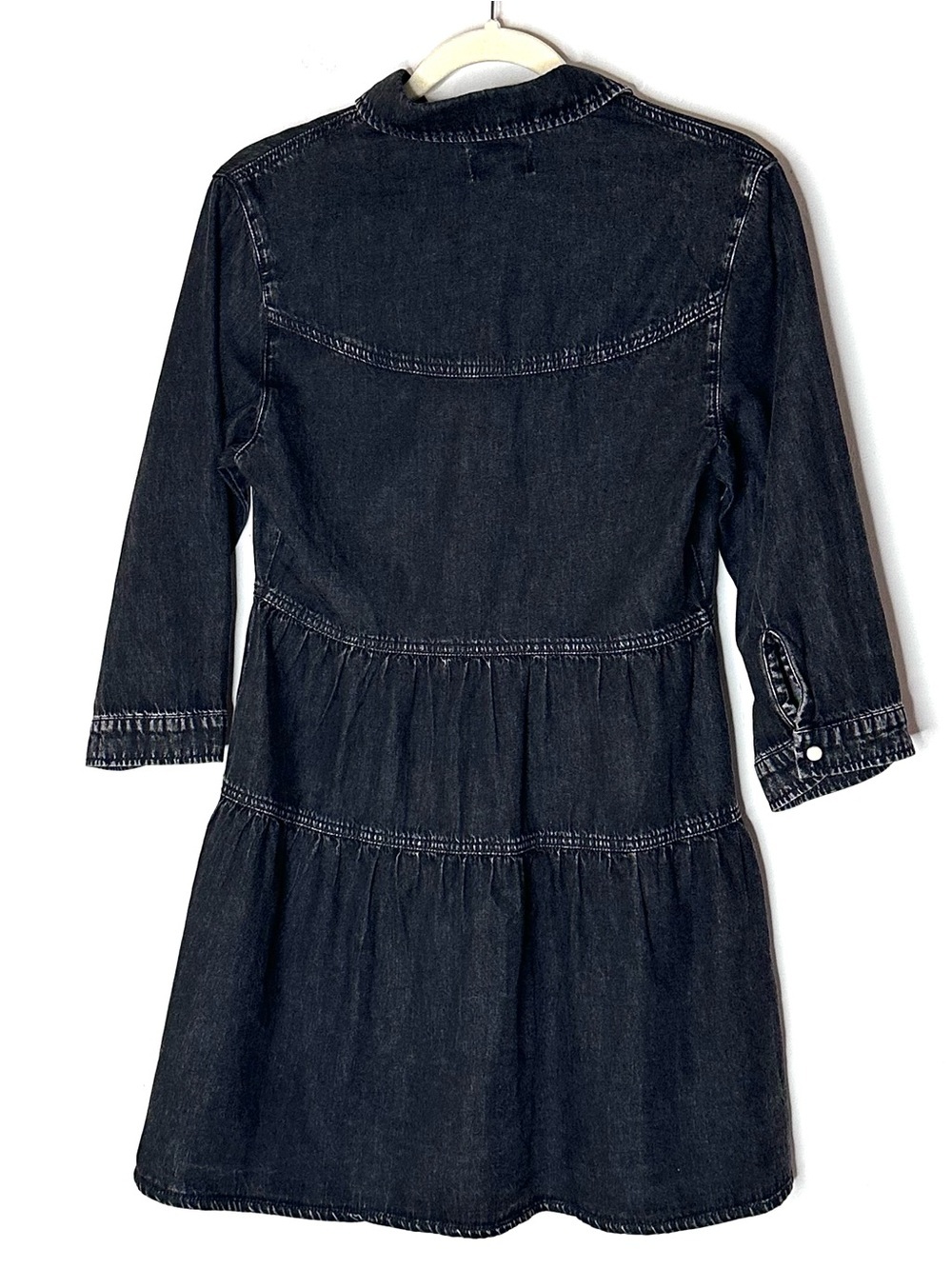 New! Driftwood Western Light Weight Denim Tiered Dress S - Picture 6 of 6
